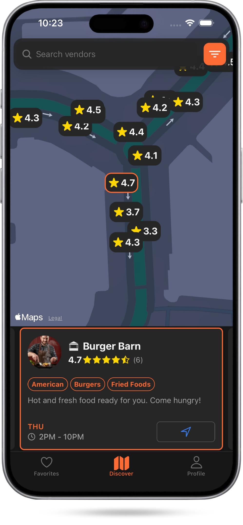 StreetBitez app screenshot